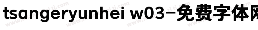 tsangeryunhei w03字体转换
